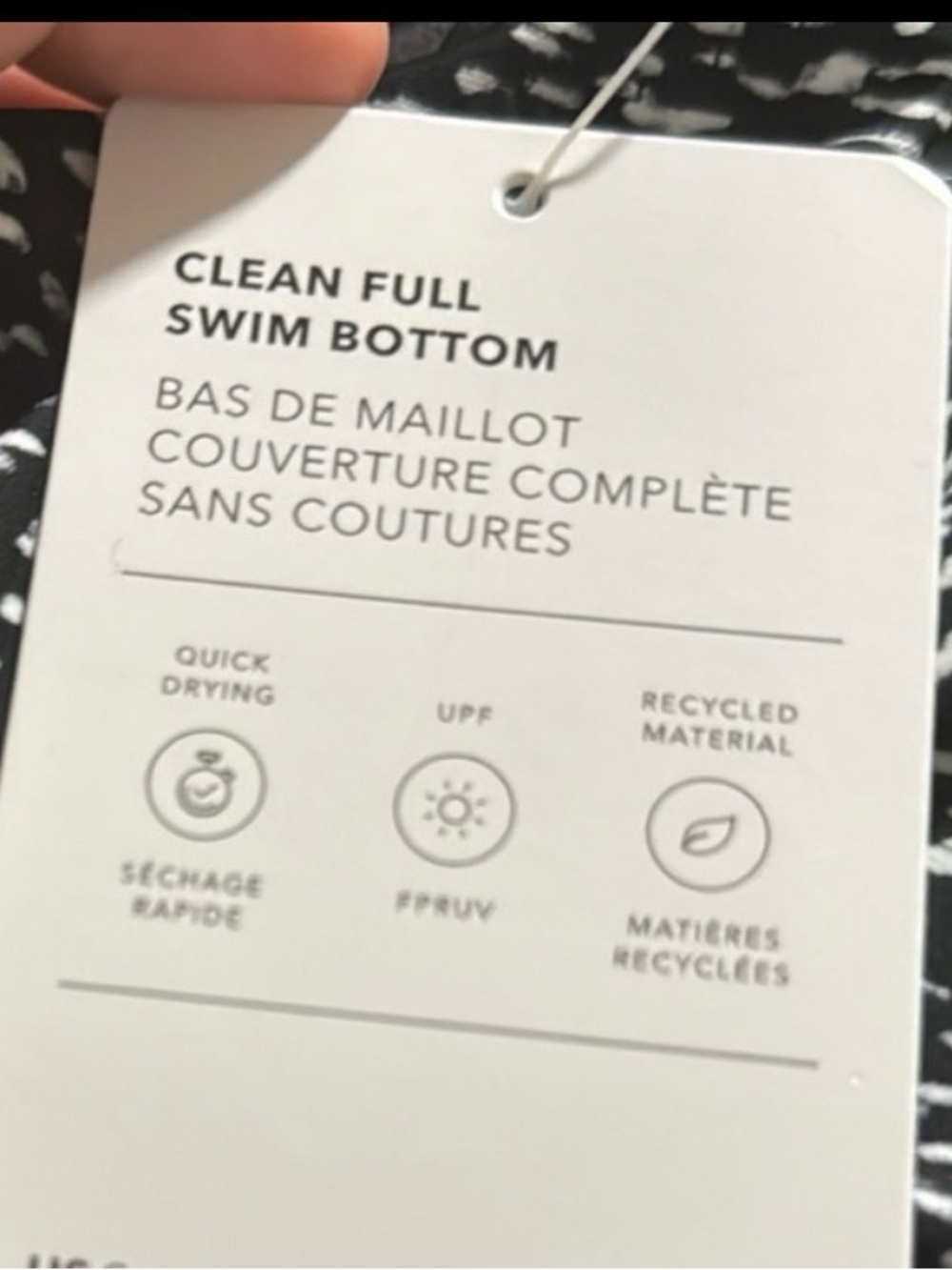 Athleta Clean Full Printed Bikini Bottom | Animal Print Black - Picture 4 of 4
